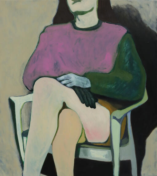 Muovituoli, 2024, acrylic and oil on canvas, 80cm x 70cm