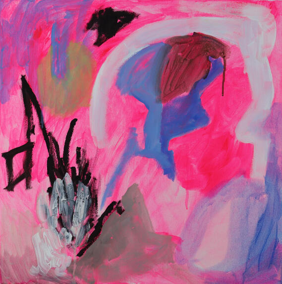 Sickle, 2023-, acrylic on canvas, 50cm x 50cm