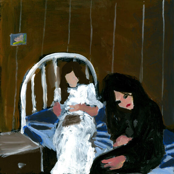 Haamut, 2023, acrylic on board, 15cm x 15cm